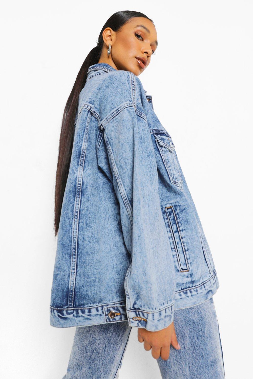 Veste en deals jean vintage oversize